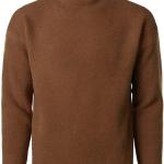 Pull Tricoté Doublé en Polaire pour Hommes - Col Montant Décontracté, Pull à Manches Longues pour Activités Extérieures Automne/Hiver
