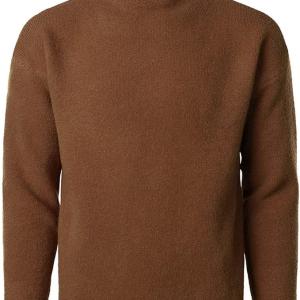Pull Tricoté Doublé en Polaire pour Hommes - Col Montant Décontracté, Pull à Manches Longues pour Activités Extérieures Automne/Hiver