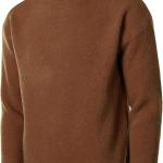 Pull Tricoté Doublé en Polaire pour Hommes - Col Montant Décontracté, Pull à Manches Longues pour Activités Extérieures Automne/Hiver